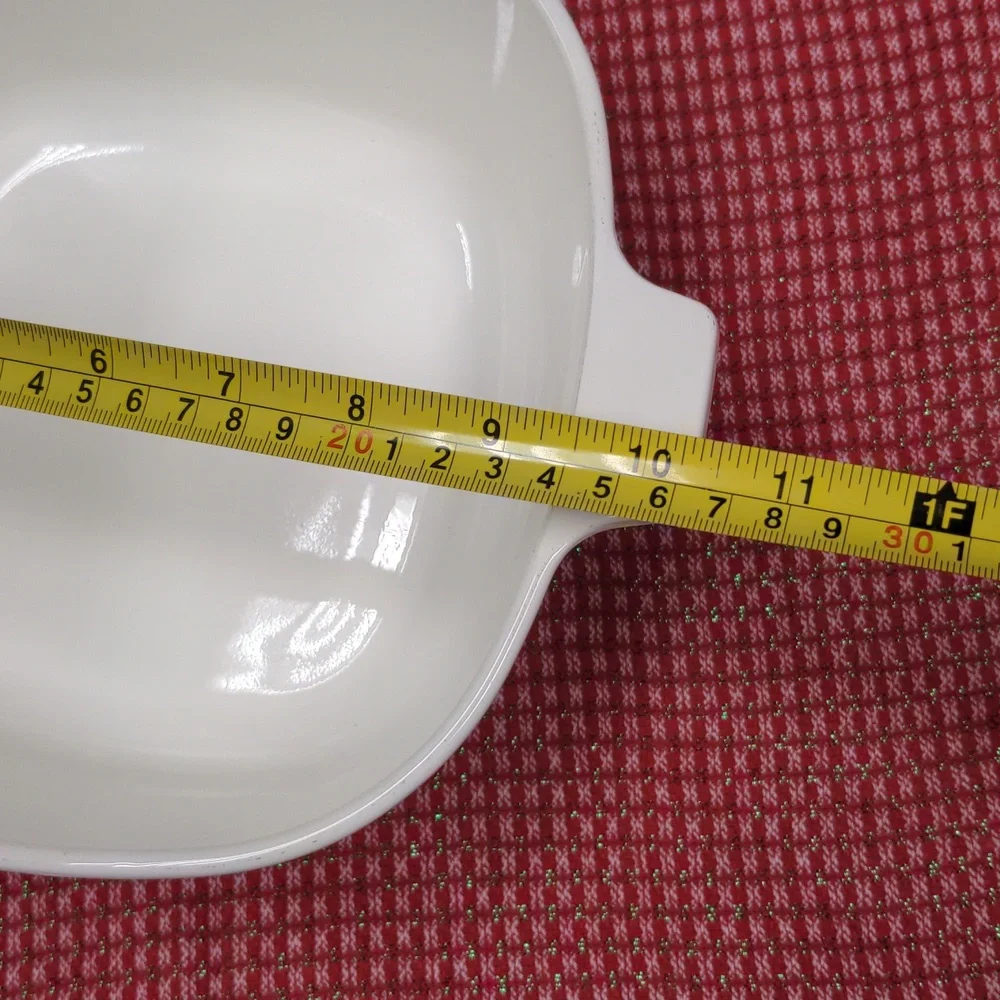 Vintage Corning Ware Black Trefoil Casserole Dish 2.5 Quart White